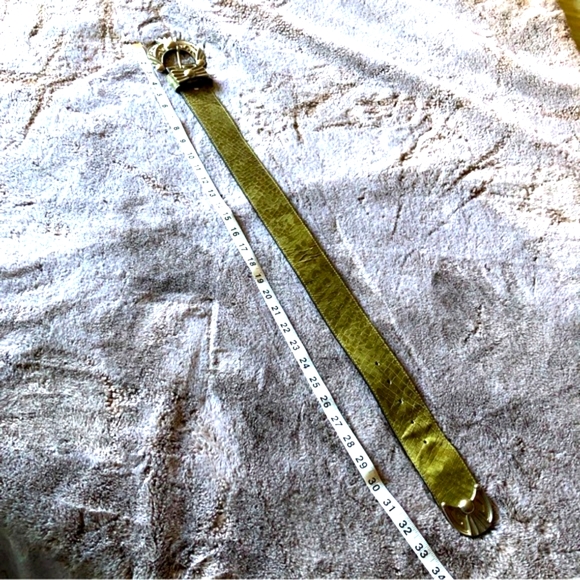 Streets Ahead Blues at Sunset Belt /Snake-embossed W/Large Silver buckle Size S - Picture 6 of 8